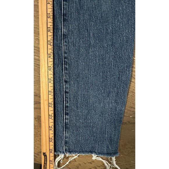 Madewell The Perfect Vintage Jean Medium Wash High Rise Denim Size 25 Raw Hem - Picture 2 of 11